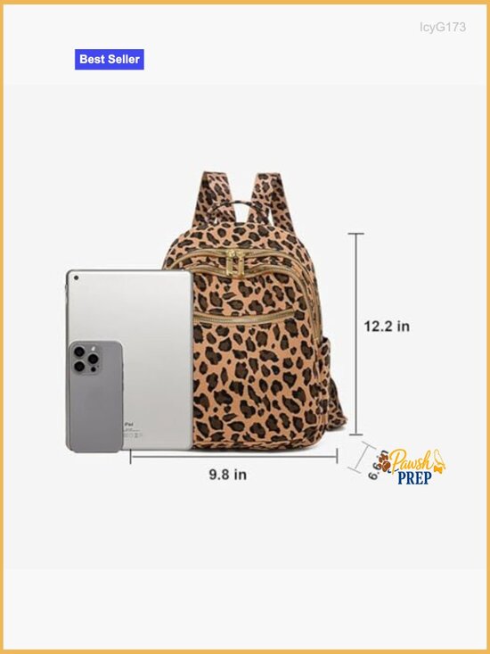 Cheetah Print Backpack for Women School Travel Daypack Shoulder Bag main image 6